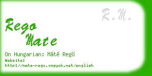 rego mate business card